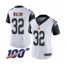 Women's Cincinnati Bengals #32 Mark Walton Limited White Rush Vapor Untouchable 100th Season Football Jersey