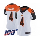 Women's Cincinnati Bengals #4 Randy Bullock White Vapor Untouchable Limited Player 100th Season Football Jersey