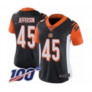 Women's Cincinnati Bengals #45 Malik Jefferson Black Team Color Vapor Untouchable Limited Player 100th Season Football Jersey