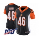 Women's Cincinnati Bengals #46 Clark Harris Black Team Color Vapor Untouchable Limited Player 100th Season Football Jersey