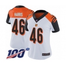 Women's Cincinnati Bengals #46 Clark Harris White Vapor Untouchable Limited Player 100th Season Football Jersey