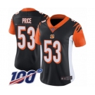 Women's Cincinnati Bengals #53 Billy Price Black Team Color Vapor Untouchable Limited Player 100th Season Football Jersey