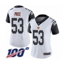 Women's Cincinnati Bengals #53 Billy Price Limited White Rush Vapor Untouchable 100th Season Football Jersey