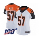 Women's Cincinnati Bengals #57 Germaine Pratt White Vapor Untouchable Limited Player 100th Season Football Jersey