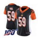 Women's Cincinnati Bengals #59 Nick Vigil Black Team Color Vapor Untouchable Limited Player 100th Season Football Jersey