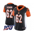 Women's Cincinnati Bengals #62 Alex Redmond Black Team Color Vapor Untouchable Limited Player 100th Season Football Jersey