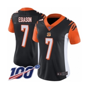 Women's Cincinnati Bengals #7 Boomer Esiason Black Team Color Vapor Untouchable Limited Player 100th Season Football Jersey