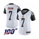 Women's Cincinnati Bengals #7 Boomer Esiason Limited White Rush Vapor Untouchable 100th Season Football Jersey