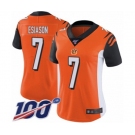 Women's Cincinnati Bengals #7 Boomer Esiason Orange Alternate Vapor Untouchable Limited Player 100th Season Football Jersey