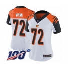 Women's Cincinnati Bengals #72 Kerry Wynn White Vapor Untouchable Limited Player 100th Season Football Jersey