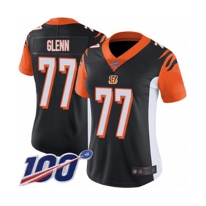 Women's Cincinnati Bengals #77 Cordy Glenn Black Team Color Vapor Untouchable Limited Player 100th Season Football Jersey