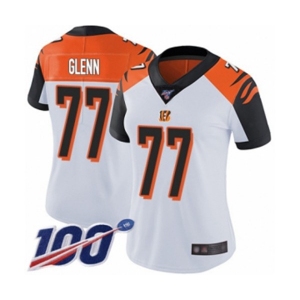 Women's Cincinnati Bengals #77 Cordy Glenn White Vapor Untouchable Limited Player 100th Season Football Jersey