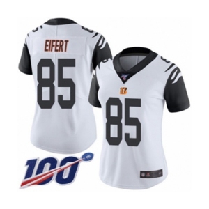 Women's Cincinnati Bengals #85 Tyler Eifert Limited White Rush Vapor Untouchable 100th Season Football Jersey