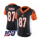 Women's Cincinnati Bengals #87 C.J. Uzomah Black Team Color Vapor Untouchable Limited Player 100th Season Football Jersey