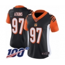 Women's Cincinnati Bengals #97 Geno Atkins Black Team Color Vapor Untouchable Limited Player 100th Season Football Jersey