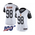 Women's Cincinnati Bengals #98 Ryan Glasgow Limited White Rush Vapor Untouchable 100th Season Football Jersey