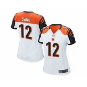 Women's Nike Cincinnati Bengals #12 Mohamed Sanu Game White NFL Jersey