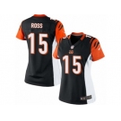 Women's Nike Cincinnati Bengals #15 John Ross Limited Black Team Color NFL Jersey