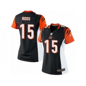 Women's Nike Cincinnati Bengals #15 John Ross Limited Black Team Color NFL Jersey