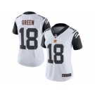 Women's Nike Cincinnati Bengals #18 A.J. Green Limited White Rush NFL Jersey