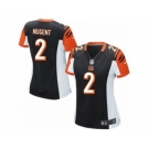 Women's Nike Cincinnati Bengals #2 Mike Nugent Game Black Team Color NFL Jersey