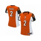 Women's Nike Cincinnati Bengals #2 Mike Nugent Game Orange Alternate NFL Jersey