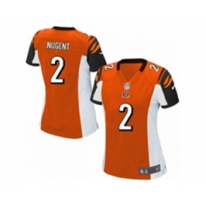 Women's Nike Cincinnati Bengals #2 Mike Nugent Game Orange Alternate NFL Jersey