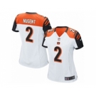 Women's Nike Cincinnati Bengals #2 Mike Nugent Game White NFL Jersey