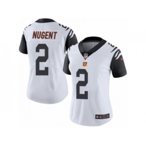 Women's Nike Cincinnati Bengals #2 Mike Nugent Limited White Rush NFL Jersey