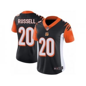 Women's Nike Cincinnati Bengals #20 KeiVarae Russell Vapor Untouchable Limited Black Team Color NFL Jersey