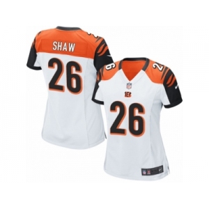 Women's Nike Cincinnati Bengals #26 Josh Shaw Limited White NFL Jersey