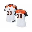 Women's Nike Cincinnati Bengals #28 Joe Mixon Game White NFL Jersey