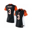 Women's Nike Cincinnati Bengals #3 Jake Elliott Limited Black Team Color NFL Jersey