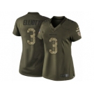 Women's Nike Cincinnati Bengals #3 Jake Elliott Limited Green Salute to Service NFL Jersey