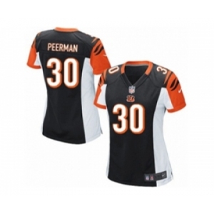 Women's Nike Cincinnati Bengals #30 Cedric Peerman Game Black Team Color NFL Jersey