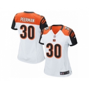 Women's Nike Cincinnati Bengals #30 Cedric Peerman Game White NFL Jersey