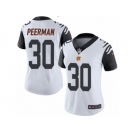 Women's Nike Cincinnati Bengals #30 Cedric Peerman Limited White Rush NFL Jersey