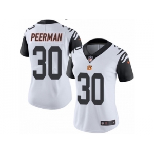 Women's Nike Cincinnati Bengals #30 Cedric Peerman Limited White Rush NFL Jersey