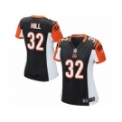 Women's Nike Cincinnati Bengals #32 Jeremy Hill Game Black Team Color NFL Jersey