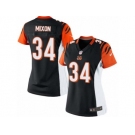 Women's Nike Cincinnati Bengals #34 Joe Mixon Limited Black Team Color NFL Jersey