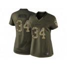 Women's Nike Cincinnati Bengals #34 Joe Mixon Limited Green Salute to Service NFL Jersey