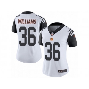 Women's Nike Cincinnati Bengals #36 Shawn Williams Limited White Rush NFL Jersey