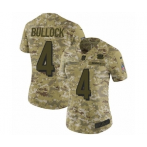 Women's Nike Cincinnati Bengals #4 Randy Bullock Limited Camo 2018 Salute to Service NFL Jersey