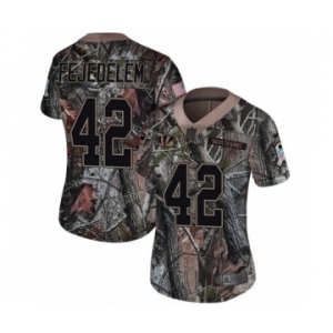 Women's Nike Cincinnati Bengals #42 Clayton Fejedelem Limited Camo Rush Realtree NFL Jersey