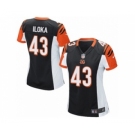 Women's Nike Cincinnati Bengals #43 George Iloka Game Black Team Color NFL Jersey