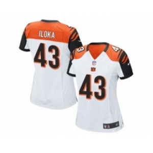 Women's Nike Cincinnati Bengals #43 George Iloka Game White NFL Jersey