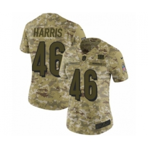 Women's Nike Cincinnati Bengals #46 Clark Harris Limited Camo 2018 Salute to Service NFL Jersey