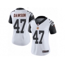 Women's Nike Cincinnati Bengals #47 Paul Dawson Limited White Rush NFL Jersey