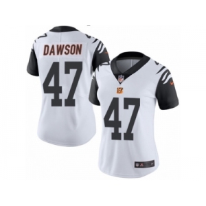 Women's Nike Cincinnati Bengals #47 Paul Dawson Limited White Rush NFL Jersey