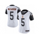 Women's Nike Cincinnati Bengals #5 AJ McCarron Limited White Rush NFL Jersey